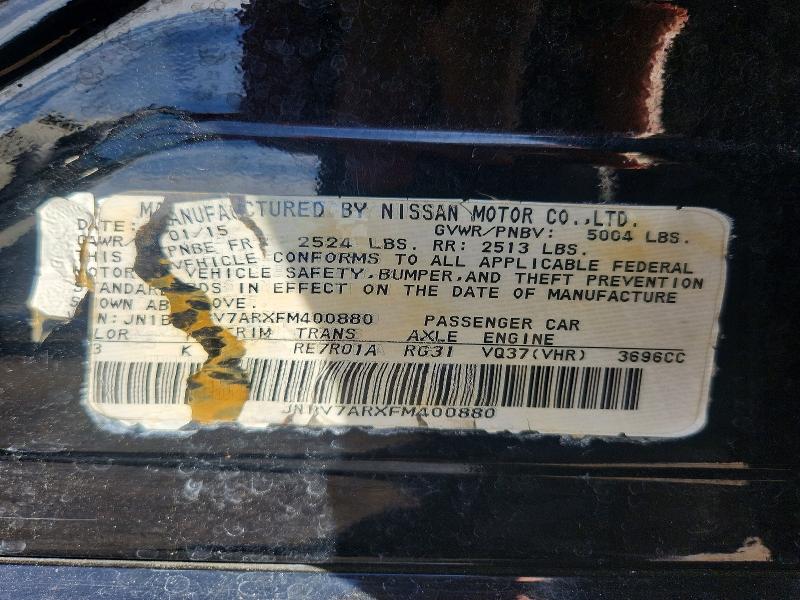 Продажа на аукционе авто 2015 Infiniti Q50, vin: JN1BV7ARXFM400880, номер лота: 68389486