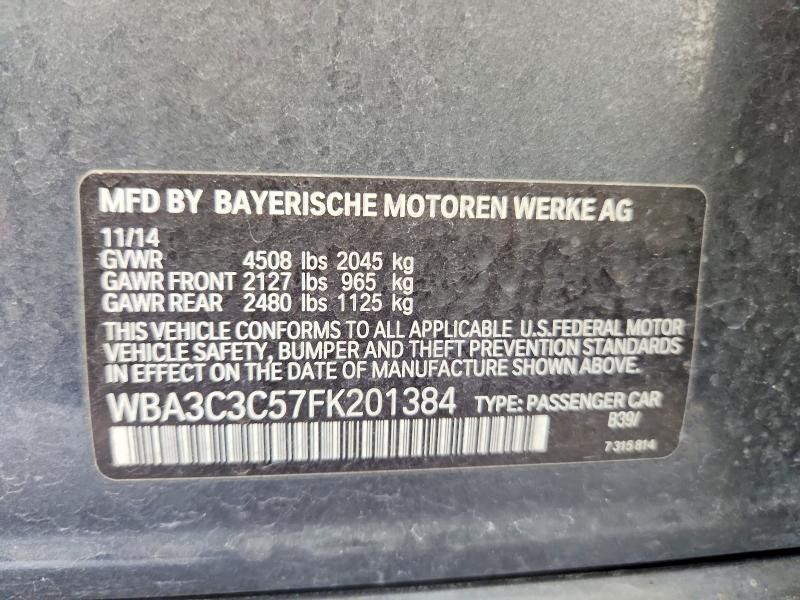 68191556 :رقم المزاد ، WBA3C3C57FK201384 vin ، 2015 Bmw 320 مزاد بيع