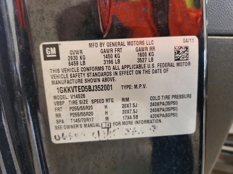Продажа на аукционе авто 2011 Gmc Acadia, vin: 1GKKVTED5BJ352001, номер лота: 67453826