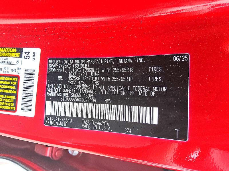 2025 Toyota Grand Highlander მანქანა იყიდება აუქციონზე, vin: 5TDAAAA56SS029309, აუქციონის ნომერი: 67792026