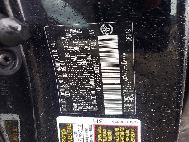 69759496 :رقم المزاد ، 4T1BE46K79U315745 vin ، 2009 Toyota Camry مزاد بيع