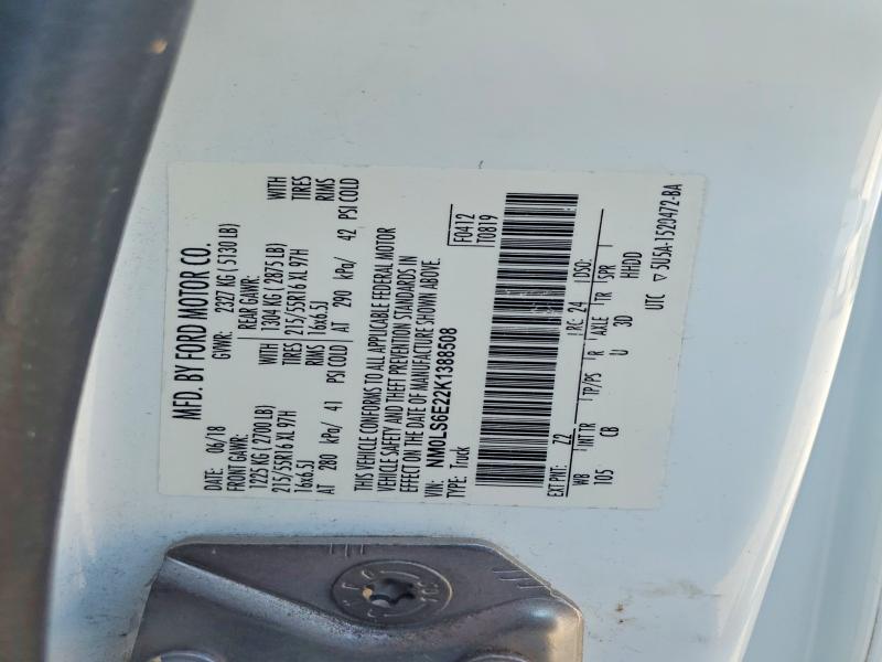 Aukcja sprzedaży 2019 Ford Transit Connect, vin: NM0LS6E22K1388508, numer aukcji: 66209906
