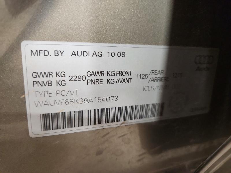 70557306 :رقم المزاد ، WAUVF68K39A154073 vin ، 2009 Audi A4 مزاد بيع