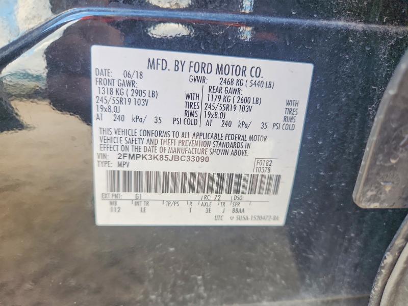 Aukcja sprzedaży 2018 Ford Edge, vin: 2FMPK3K85JBC33090, numer aukcji: 69771706