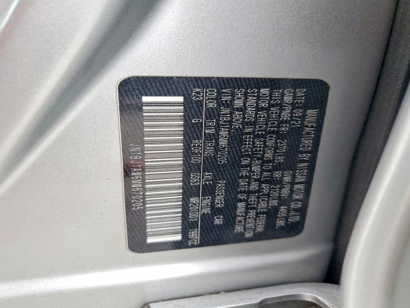 2021 Nissan Rogue Sport მანქანა იყიდება აუქციონზე, vin: JN1BJ1AW6MW670205, აუქციონის ნომერი: 70173246