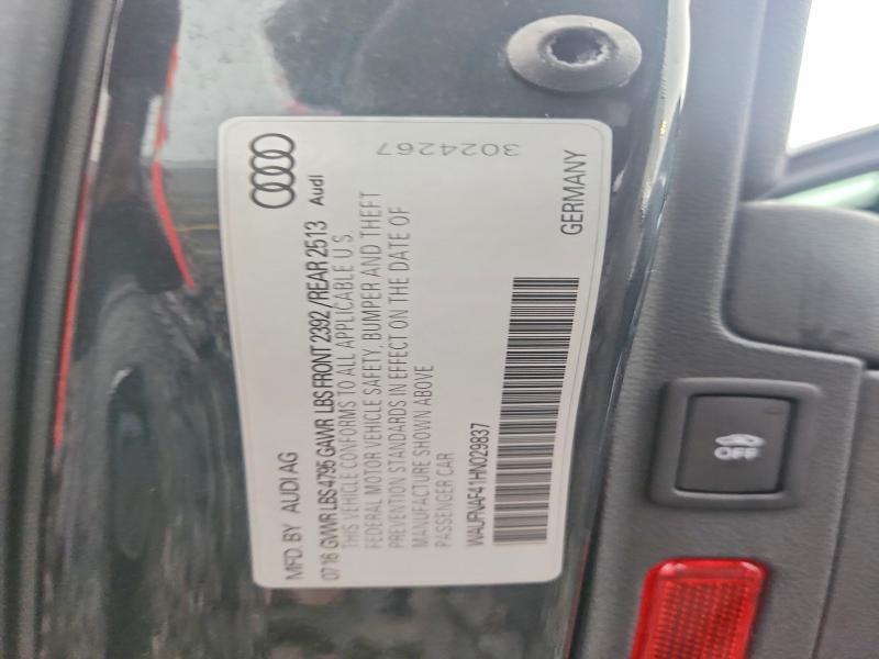 67319996 :رقم المزاد ، WAUFNAF41HN029837 vin ، 2017 Audi A4 مزاد بيع