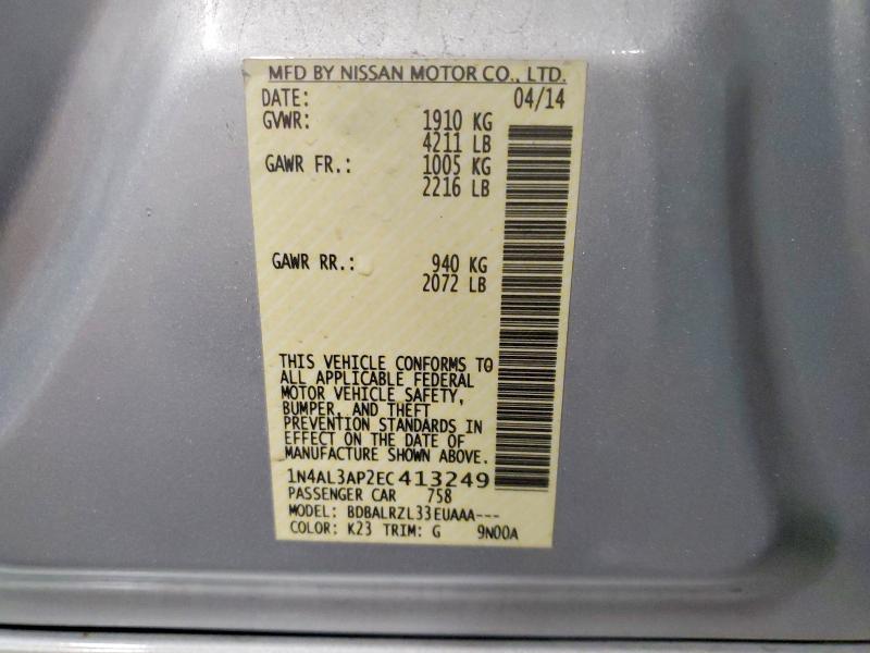 69750846 :رقم المزاد ، 1N4AL3AP2EC413249 vin ، 2014 Nissan Altima مزاد بيع