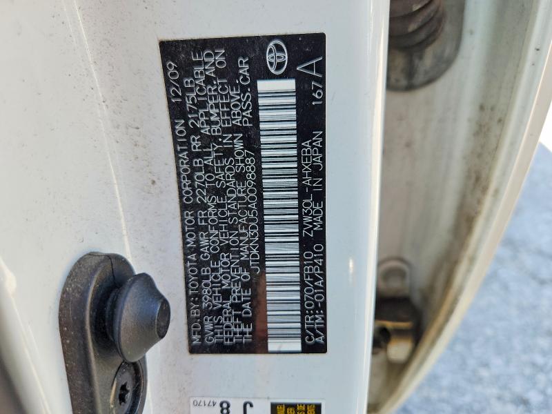 68048156 :رقم المزاد ، JTDKN3DU5A0098887 vin ، 2010 Toyota Prius مزاد بيع