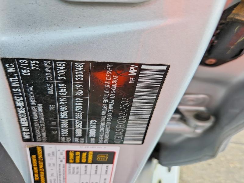 Продажа на аукционе авто 2013 Mercedes-benz Ml, vin: 4JGDA5JBXDA247582, номер лота: 68853446