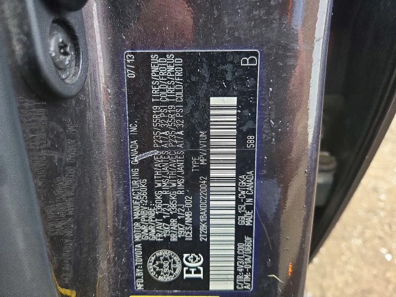 Aukcja sprzedaży 2013 Lexus Rx, vin: 2T2BK1BAXDC220042, numer aukcji: 68826386