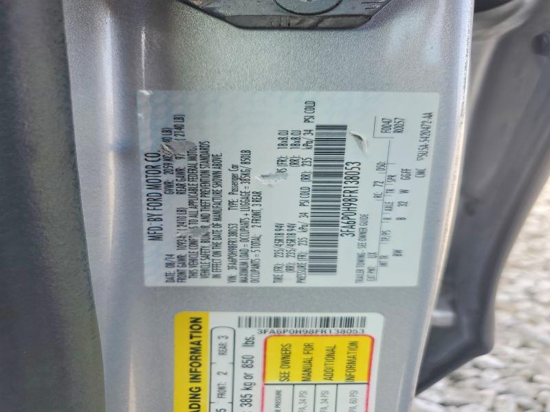 Продажа на аукционе авто 2015 Ford Fusion, vin: 3FA6P0H98FR138053, номер лота: 67638716