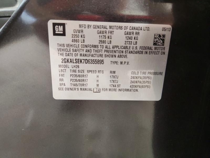 Продаж на аукціоні авто 2013 Gmc Terrain, vin: 2GKALSEK7D6355895, номер лоту: 69141326