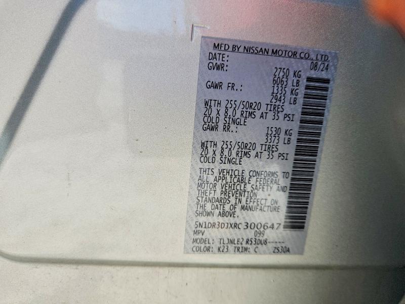 Продажа на аукционе авто 2024 Nissan Pathfinder, vin: 5N1DR3DJXRC300647, номер лота: 69066736
