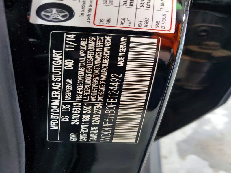 68988286 :رقم المزاد ، WDDHF6HB0FB124492 vin ، 2015 Mercedes-benz E مزاد بيع