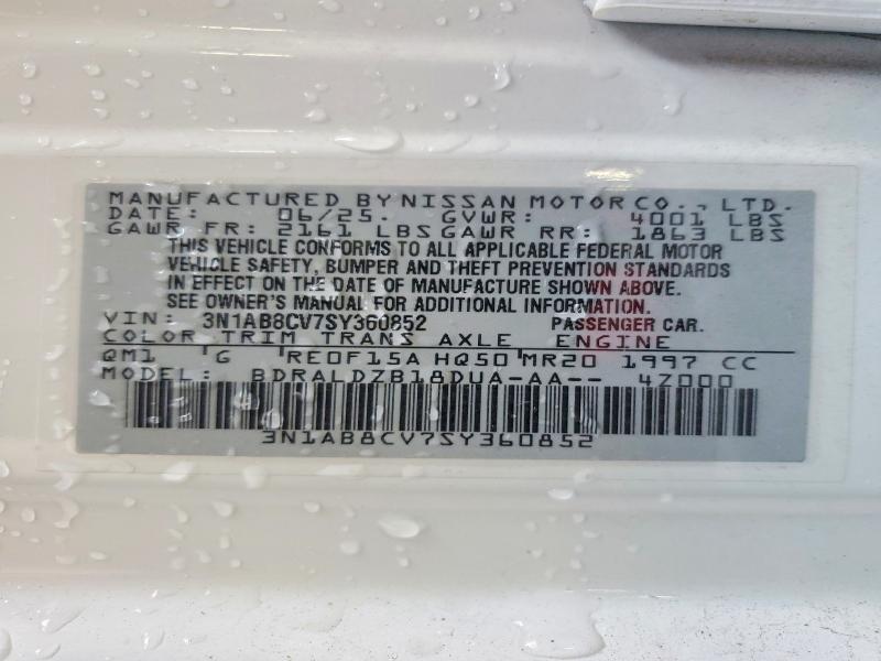 Aukcja sprzedaży 2025 Nissan Sentra, vin: 3N1AB8CV7SY360852, numer aukcji: 70830916