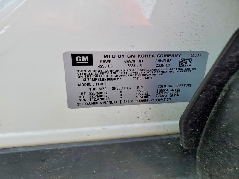 Продажа на аукционе авто 2022 Chevrolet Trailblazer, vin: KL79MPSL8NB068857, номер лота: 69609466
