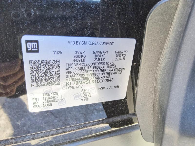 67533816 :رقم المزاد ، KL79MRSL3TB100848 vin ، 2026 Chevrolet Trailblazer مزاد بيع