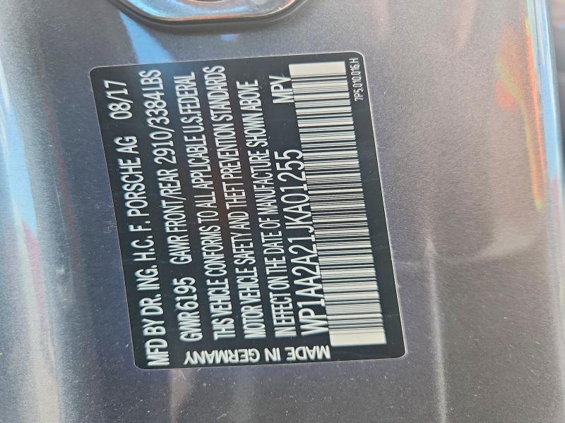 Aukcja sprzedaży 2018 Porsche Cayenne, vin: WP1AA2A21JKA01255, numer aukcji: 69990876