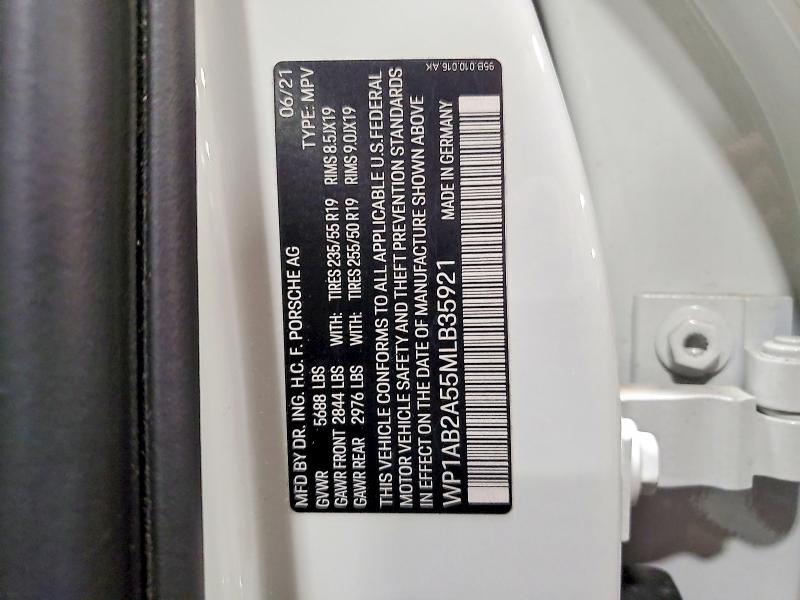 Продажа на аукционе авто 2021 Porsche Macan, vin: WP1AB2A55MLB35921, номер лота: 70315256