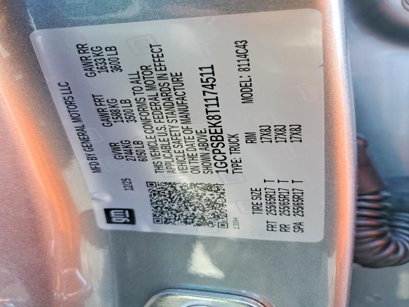 Продажа на аукционе авто 2026 Chevrolet Colorado, vin: 1GCPSBEK8T1174511, номер лота: 69740556