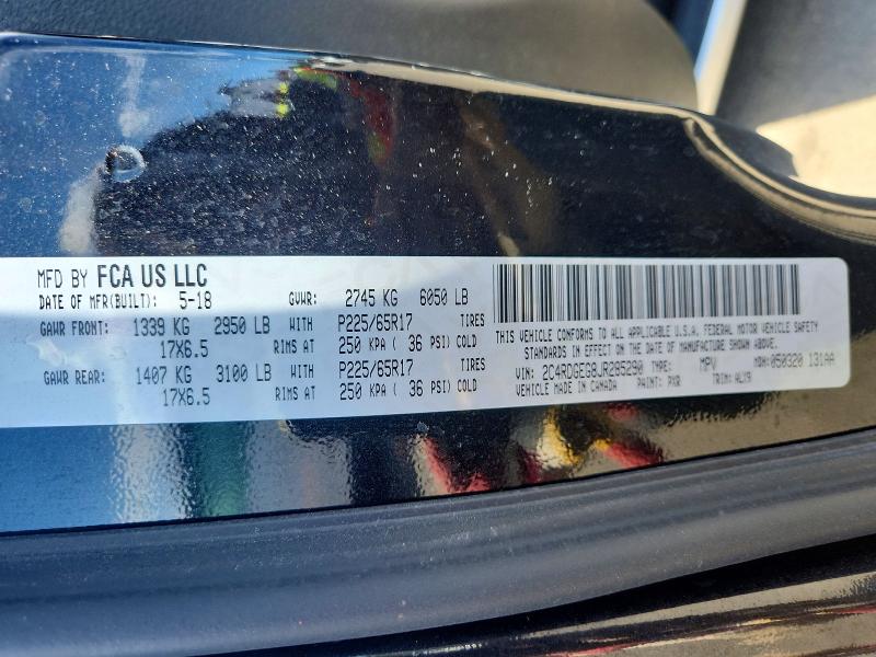Продаж на аукціоні авто 2018 Dodge Grand Caravan, vin: 2C4RDGEG8JR285290, номер лоту: 69129116