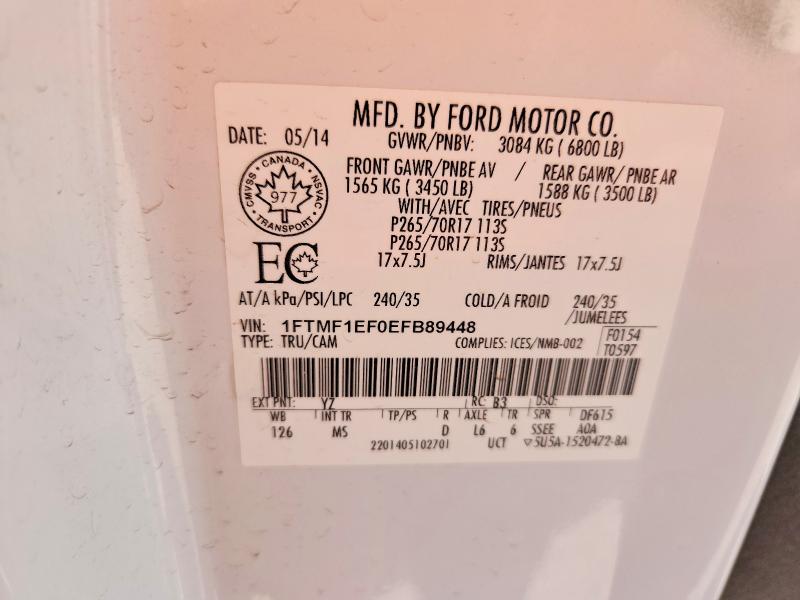 Aukcja sprzedaży 2014 Ford F150, vin: 1FTMF1EF0EFB89448, numer aukcji: 68986586