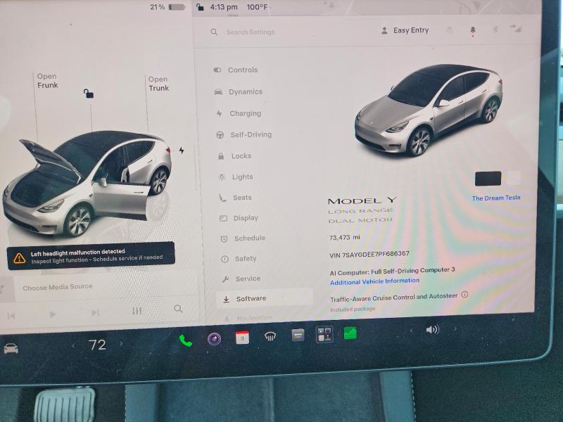 Продаж на аукціоні авто 2023 Tesla Model Y, vin: 7SAYGDEE7PF686367, номер лоту: 67643596