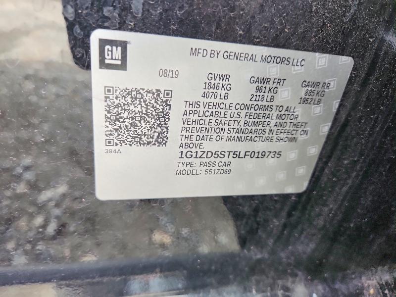 Aukcja sprzedaży 2020 Chevrolet Malibu, vin: 1G1ZD5ST5LF019735, numer aukcji: 70688716