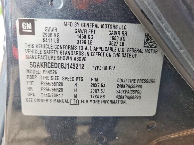 Продаж на аукціоні авто 2011 Buick Enclave, vin: 5GAKRCED0BJ145212, номер лоту: 69113486