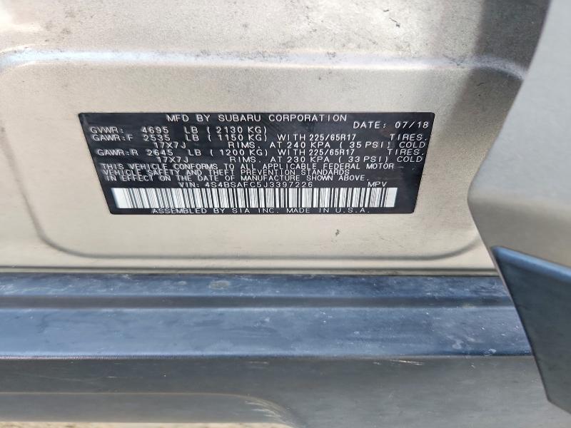 Продажа на аукционе авто 2018 Subaru Outback, vin: 4S4BSAFC5J3397226, номер лота: 68421086