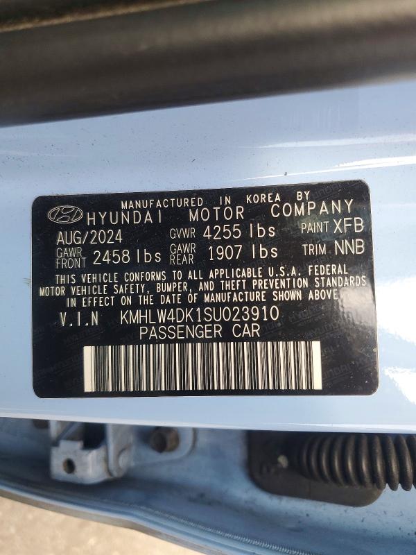 67239226 :رقم المزاد ، KMHLW4DK1SU023910 vin ، 2025 Hyundai Elantra N مزاد بيع