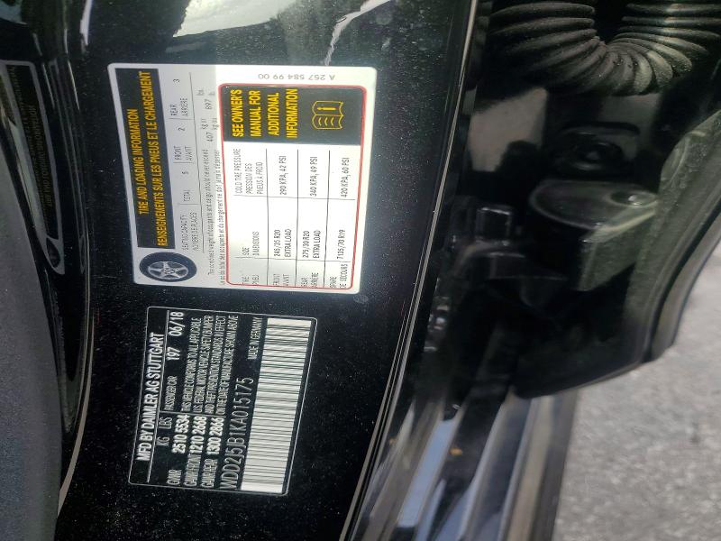 71039256 :رقم المزاد ، WDD2J5JB1KA015175 vin ، 2019 Mercedes-benz Cls مزاد بيع