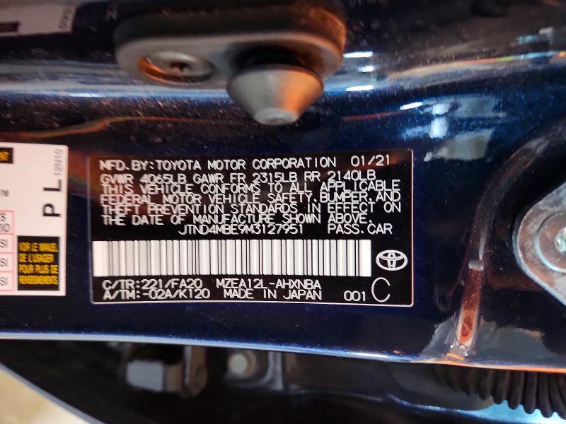 Продажа на аукционе авто 2021 Toyota Corolla Hatchback, vin: JTND4MBE9M3127951, номер лота: 67410936