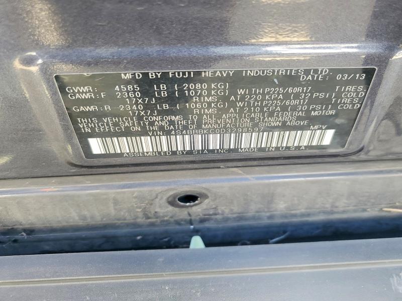 Продажа на аукционе авто 2013 Subaru Outback, vin: 4S4BRBKC0D3298597, номер лота: 69464966