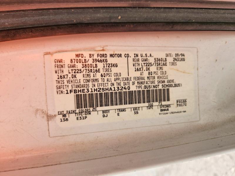 Продажа на аукционе авто 1995 Ford Econo E150, vin: 1FBHE31H2SHA13240, номер лота: 69636926