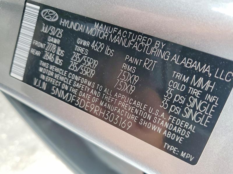 70092456 :رقم المزاد ، 5NMJF3DE9RH303169 vin ، 2024 Hyundai Tucson مزاد بيع