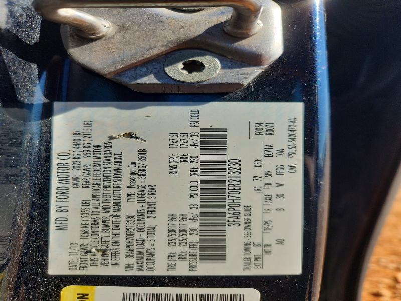 Aukcja sprzedaży 2014 Ford Fusion, vin: 3FA6P0H70ER213230, numer aukcji: 70944926