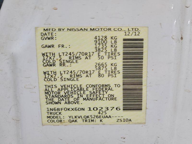 Продажа на аукционе авто 2013 Nissan Nv, vin: 1N6BF0KX6DN102376, номер лота: 70019126