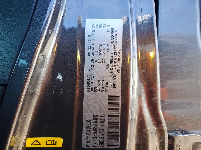 68012066 :رقم المزاد ، 1C6HJTAG4NL144032 vin ، 2022 Jeep Gladiator مزاد بيع