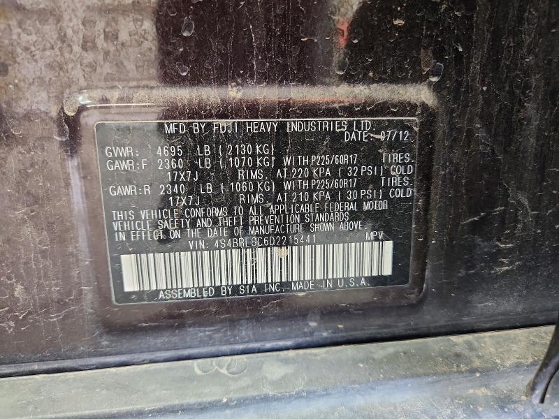 Aukcja sprzedaży 2013 Subaru Outback, vin: 4S4BRESC6D2215441, numer aukcji: 69034196