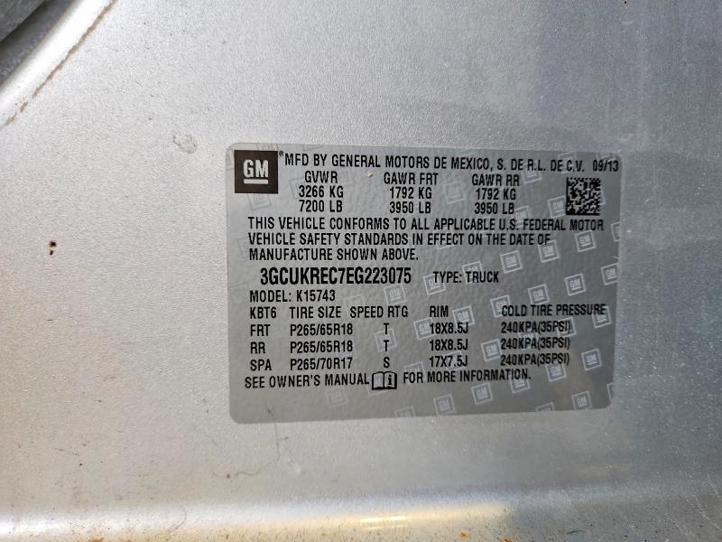 70462386 :رقم المزاد ، 3GCUKREC7EG223075 vin ، 2014 Chevrolet Silverado مزاد بيع