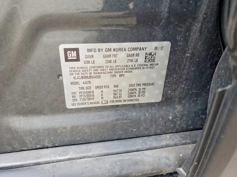 Aukcja sprzedaży 2018 Buick Encore, vin: KL4CJBSB9JB544520, numer aukcji: 69903366