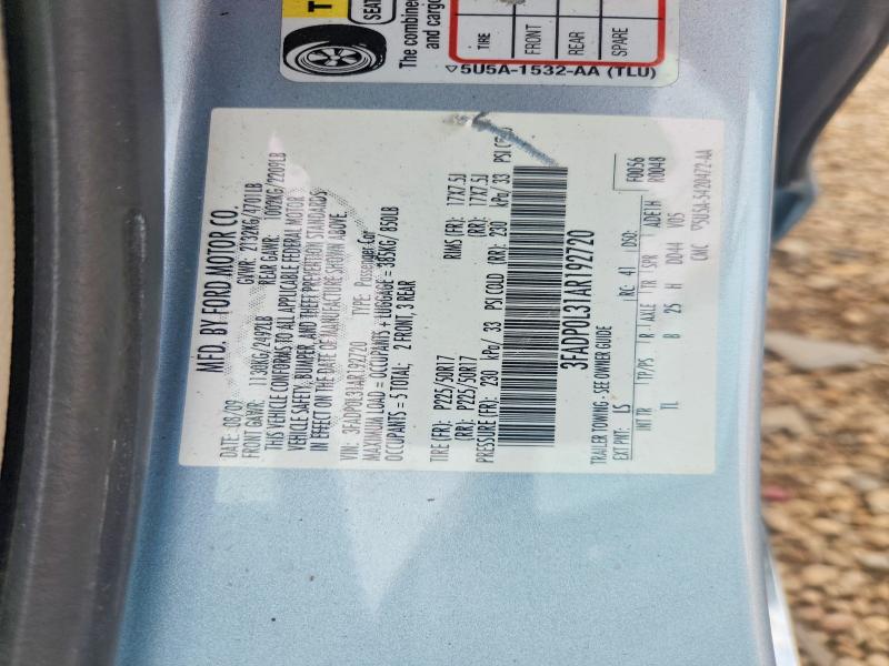 Продажа на аукционе авто 2010 Ford Fusion, vin: 3FADP0L31AR192720, номер лота: 68558236