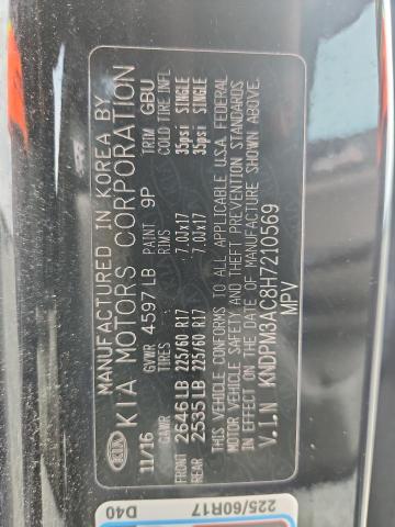 67482606 :رقم المزاد ، KNDPM3AC8H7210569 vin ، 2017 Kia Sportage مزاد بيع