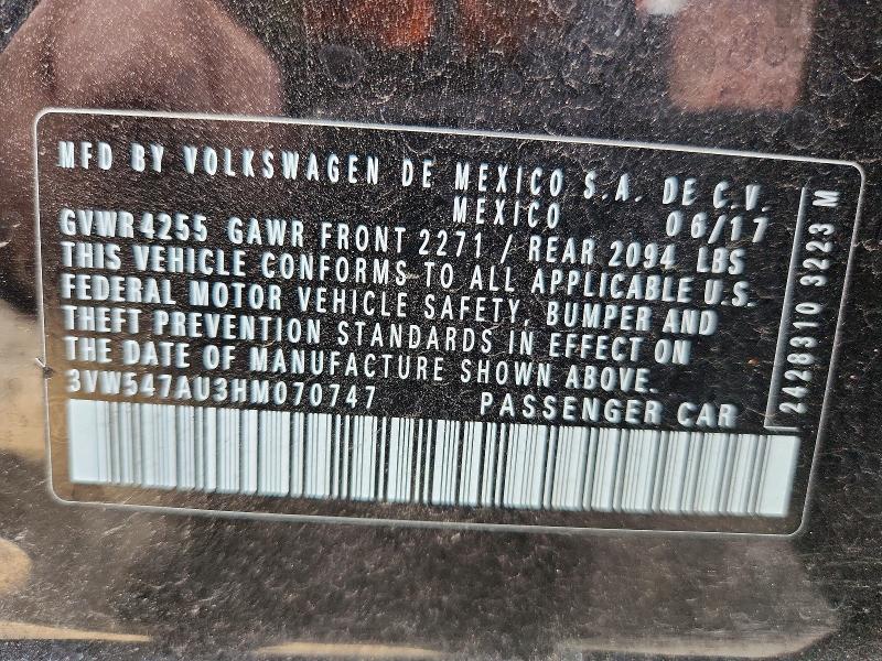 Aukcja sprzedaży 2017 Volkswagen Gti, vin: 3VW547AU3HM070747, numer aukcji: 70018776