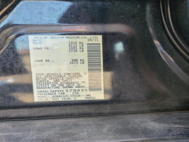 Продажа на аукционе авто 2015 Nissan Altima, vin: 1N4AL3AP4FC579435, номер лота: 68270826