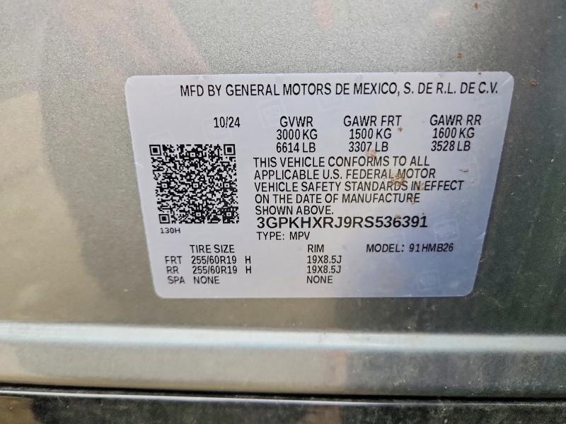 Продаж на аукціоні авто 2024 Honda Prologue, vin: 3GPKHXRJ9RS536391, номер лоту: 66792126