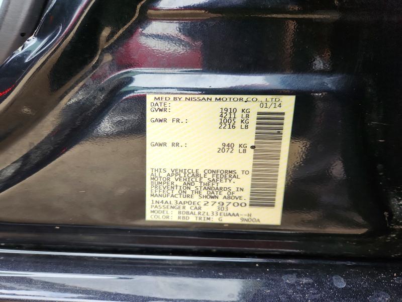 69388596 :رقم المزاد ، 1N4AL3AP0EC279700 vin ، 2014 Nissan Altima مزاد بيع