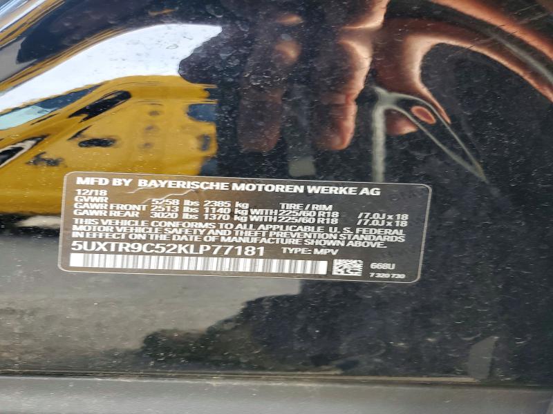 Продаж на аукціоні авто 2019 Bmw X3, vin: 5UXTR9C52KLP77181, номер лоту: 67464256