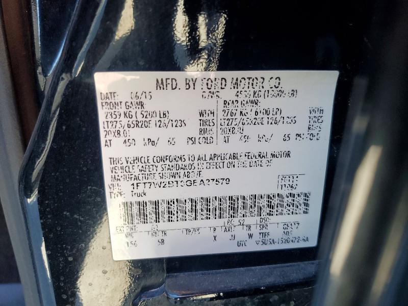 Aukcja sprzedaży 2016 Ford F250, vin: 1FT7W2BT9GEA27579, numer aukcji: 67539166